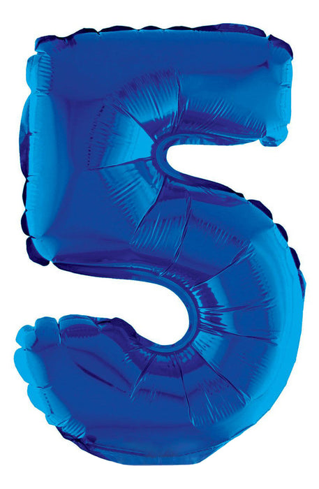 XXL Zahlen Folienballon 100 cm - Blau