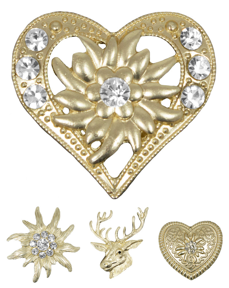 Magnet Brosche Tuchhalter - Gold