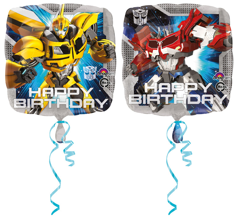 ABC18 Folienballon "Happy Birthday" Transformers | Ø 45 cm