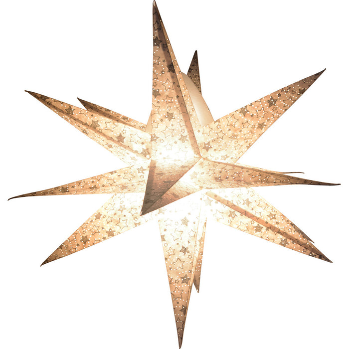 Riffelmacher 3D Fenster Dekostern aus Papier 76627 | ca. 45cm | Weiß