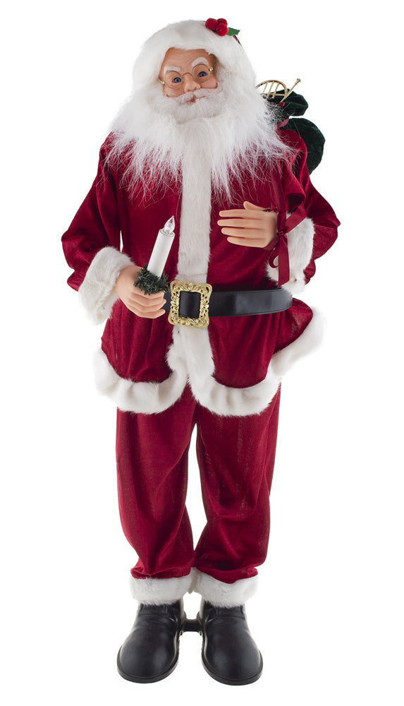 Santa Clause Weihnachtsmann Dekofigur mit Ton & Bewegung | 90 cm