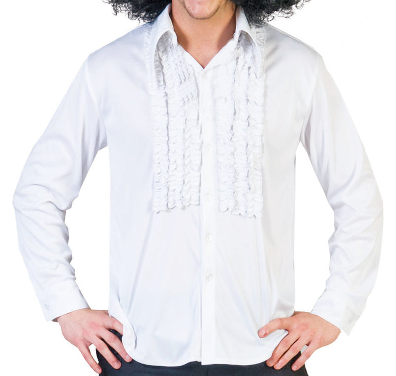 Hippie Rüschenhemd für Herren - Weiß