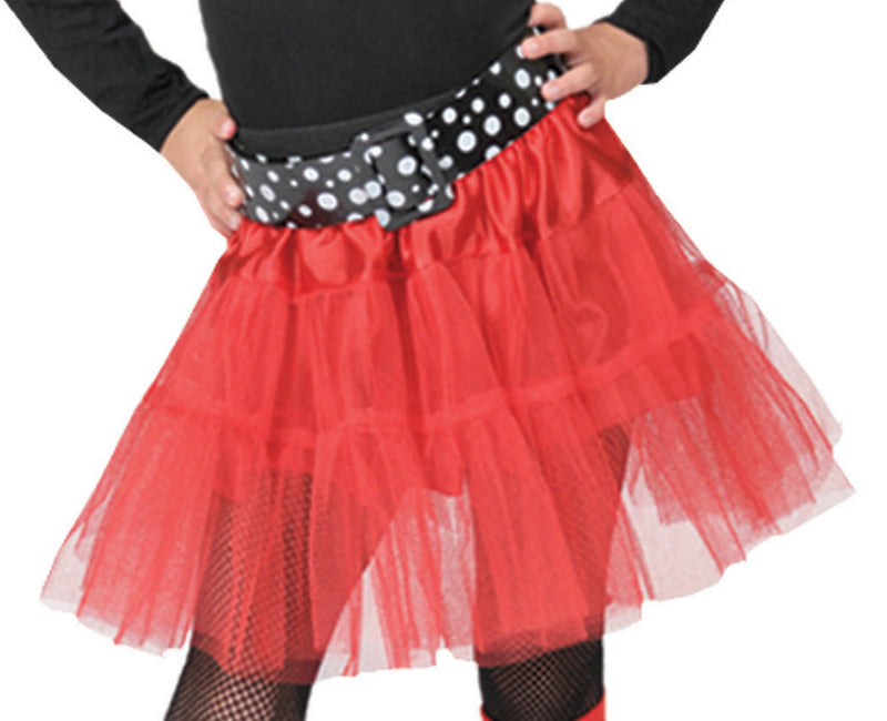 Petticoat für Mädchen 30 cm Länge - Rot