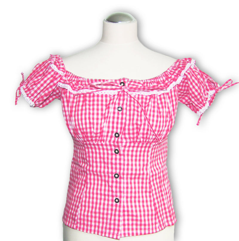 Trachten Bluse Liesl Rosa