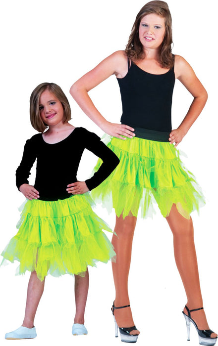 Fantasie Kostüm Petticoat Tüllrock für Mädchen - Neon Grün