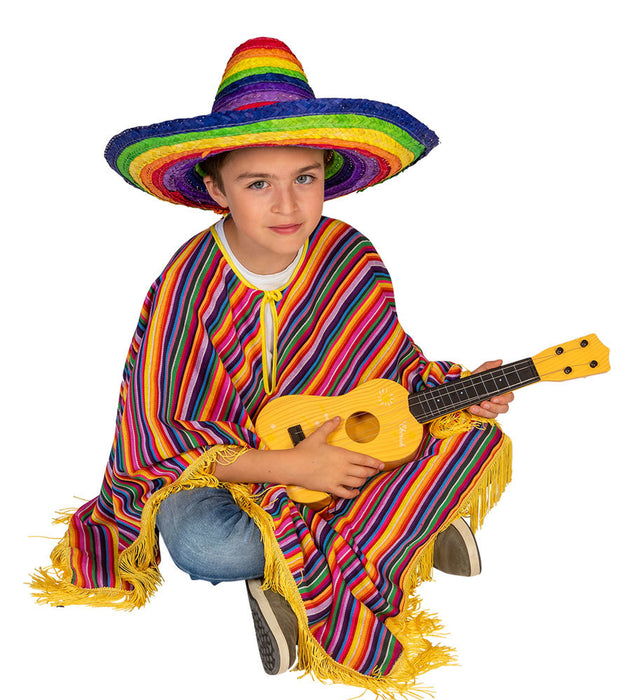 Mexikaner Poncho Tequila für Kinder - Bunt