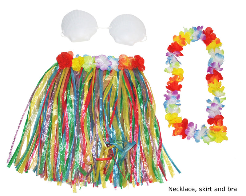 Hawaii Kostüm Set Aloha mit Muschel BH