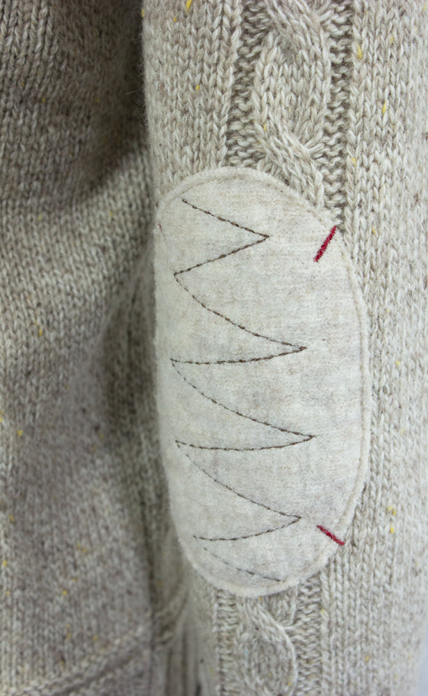 Herren Trachten Strickjacke Kunz Natur Braun