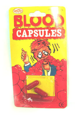 3 Blutkapseln Filmblut Scherzartikel