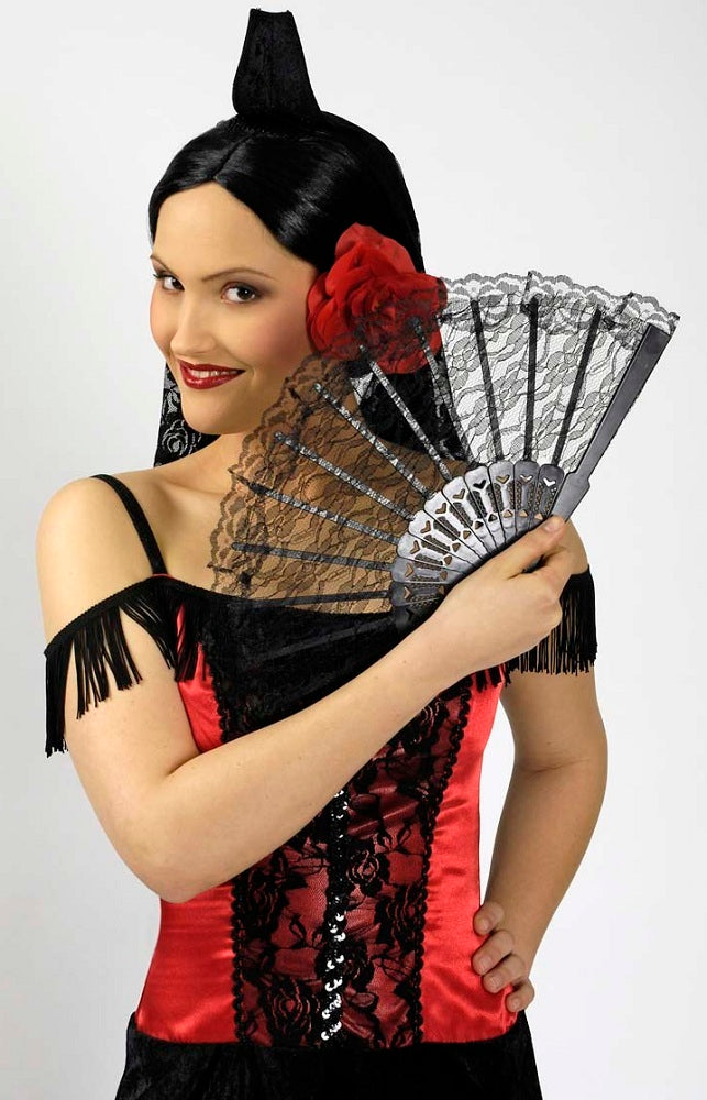 Spanierin Carmen Kostüm mit Mantilla für Damen