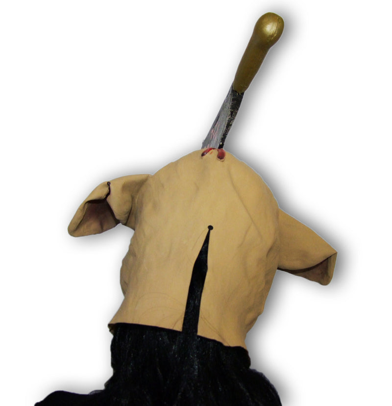 Halloween Grusel Maske Schwein mit Hackebeil