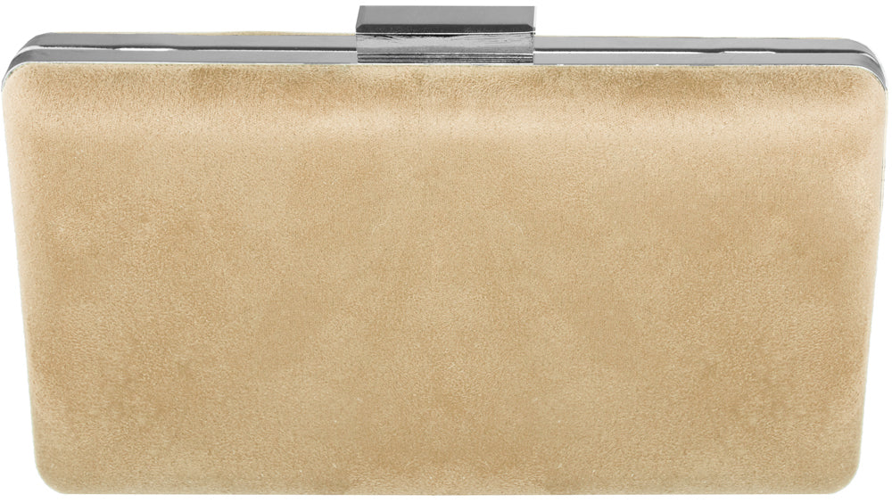 Clutch mit Hirschstickerei - Abendtasche für Damen - Sand
