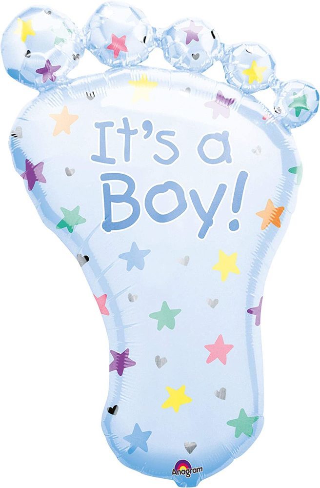 SuperShape Folienballon "It's a Boy - Fuß" | 58x82cm