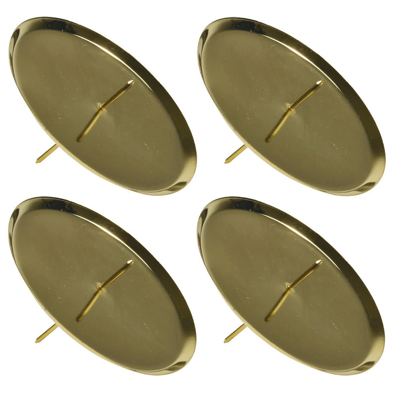 Riffelmacher Adventskerzenhalter Ø 10 cm Gold Silber 10786 | 4 Stück für Adventskranz