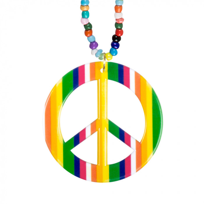 Hippie Halskette Happiness mit Perlen | Bunt