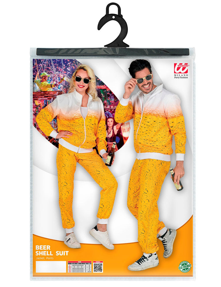Party Trainingsanzug "Bier" für Erwachsene - Gelb
