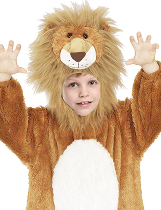 Löwe Tierkostüm für Kinder - Overall mit Kapuze 46547