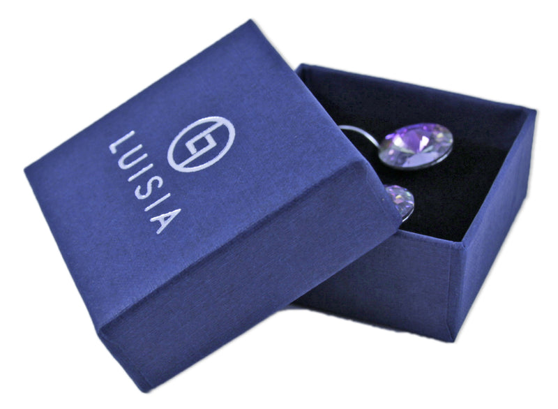LUISIA Ohrringe "Vivana" mit Kristallen von Swarovski® | Siam - Dunkelrot