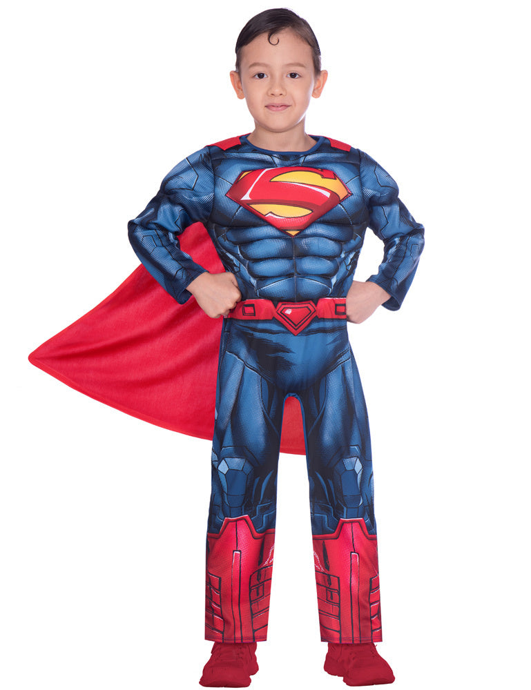 Superman Kostüm Classic für Jungen - Rot Blau | DC Super Heroes Kinderkostüm