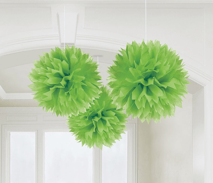 Fluffy Papier Pompons Ø 40 cm - 3 Stück | Farbwahl