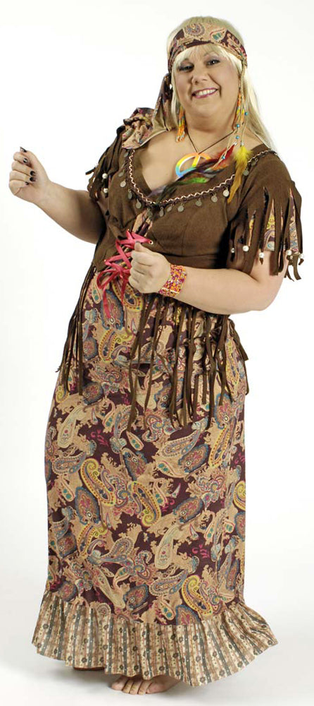 Hippie Retro Kostüm Sunny Damen für große Größen
