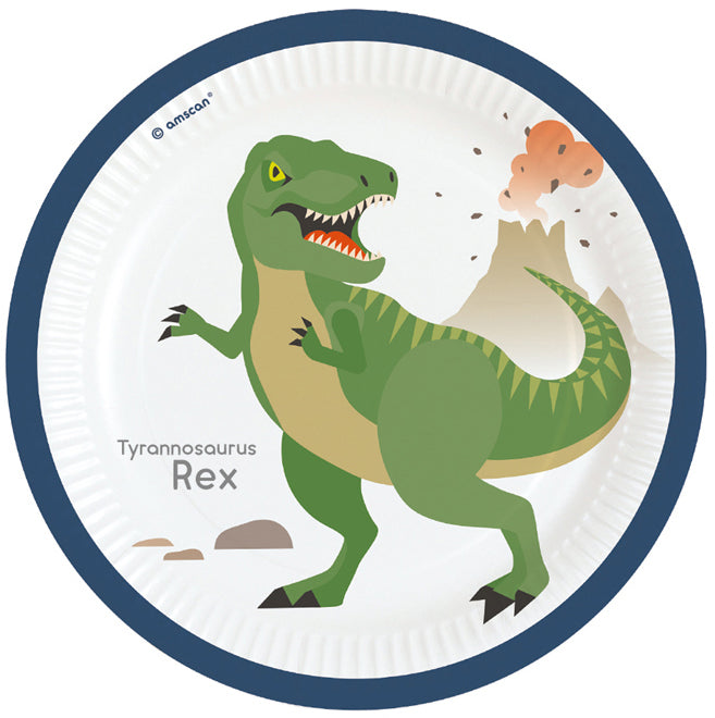 "Happy Dinosaurier" | Pappteller Ø23cm/8Stk.