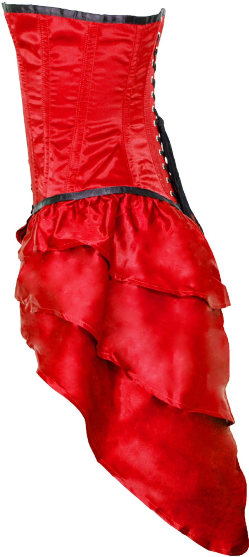 Corsage Mieder mit Schößchen - Rot