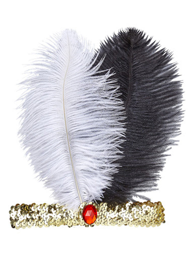 Charleston Feder Stirnband Gold