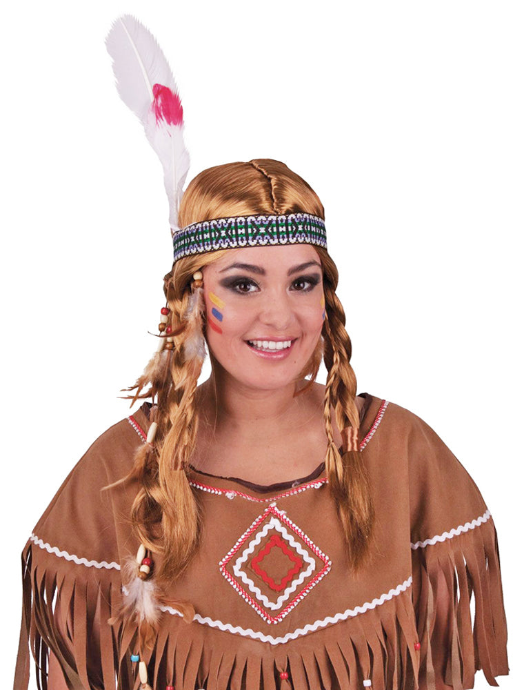 Indianerin Perücke Kachina - Rotblond