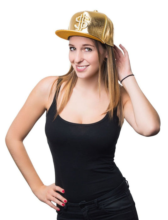 Goldenes Basecap mit Dollar Zeichen