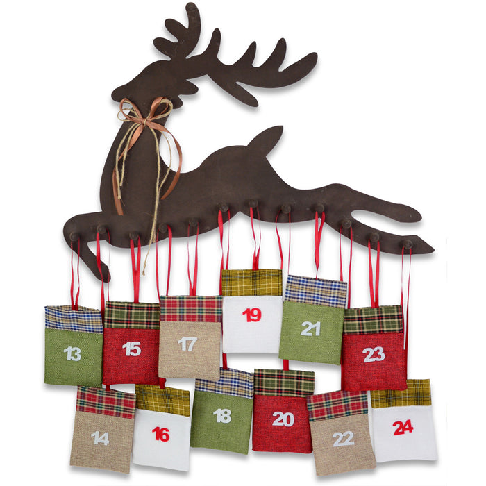 Riffelmacher Adventskalender Hirsch mit 24 Säckchen zum Befüllen 19608 | 70 x 75cm