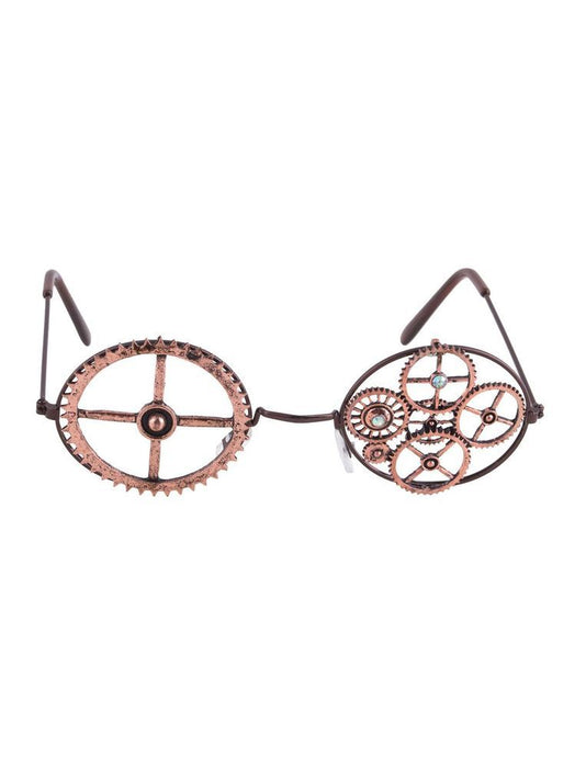 Steampunk Brille mit Ornamenten - Bronze