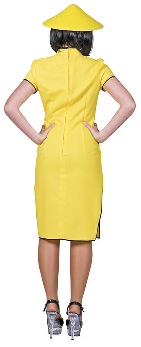 Chinesin Kostüm-Kleid Sinchin für Damen - Gelb