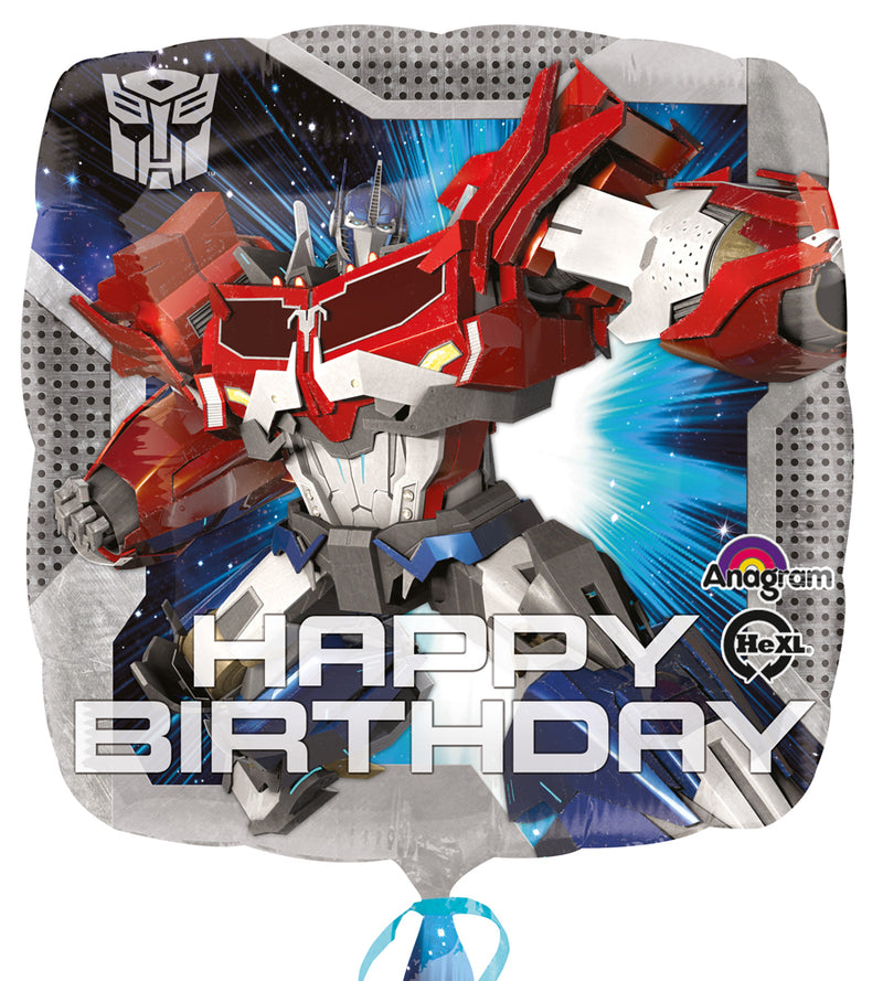 ABC18 Folienballon "Happy Birthday" Transformers | Ø 45 cm