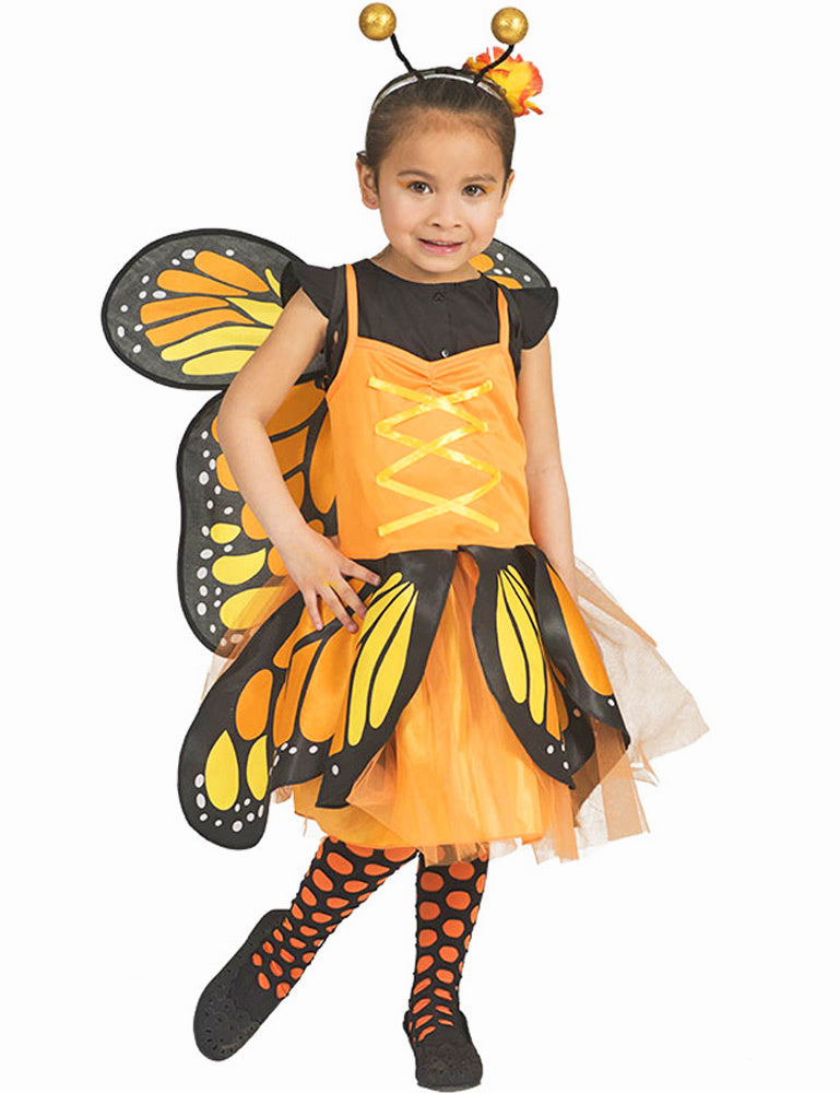 Schmetterling "Belle" Kostüm für Mädchen | Orange