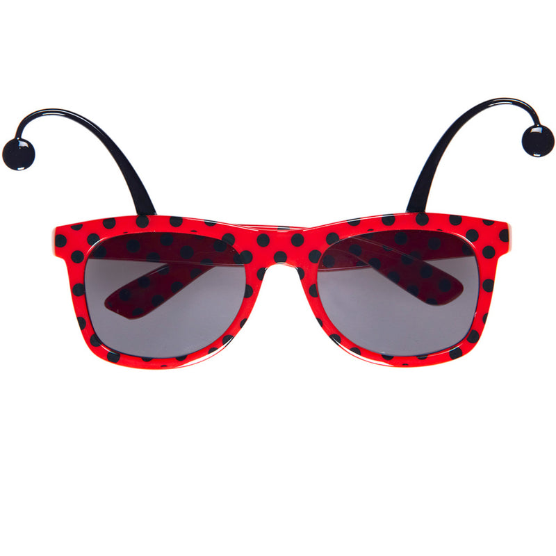 Marienkäfer Brille für Erwachsene | Kostüm Zubehör Rot/Schwarz