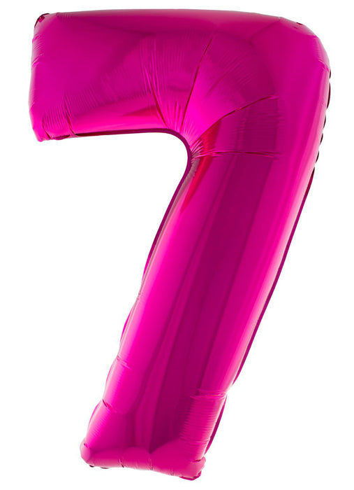 XXL Zahlen Folienballon 100 cm - Pink Zahl 7