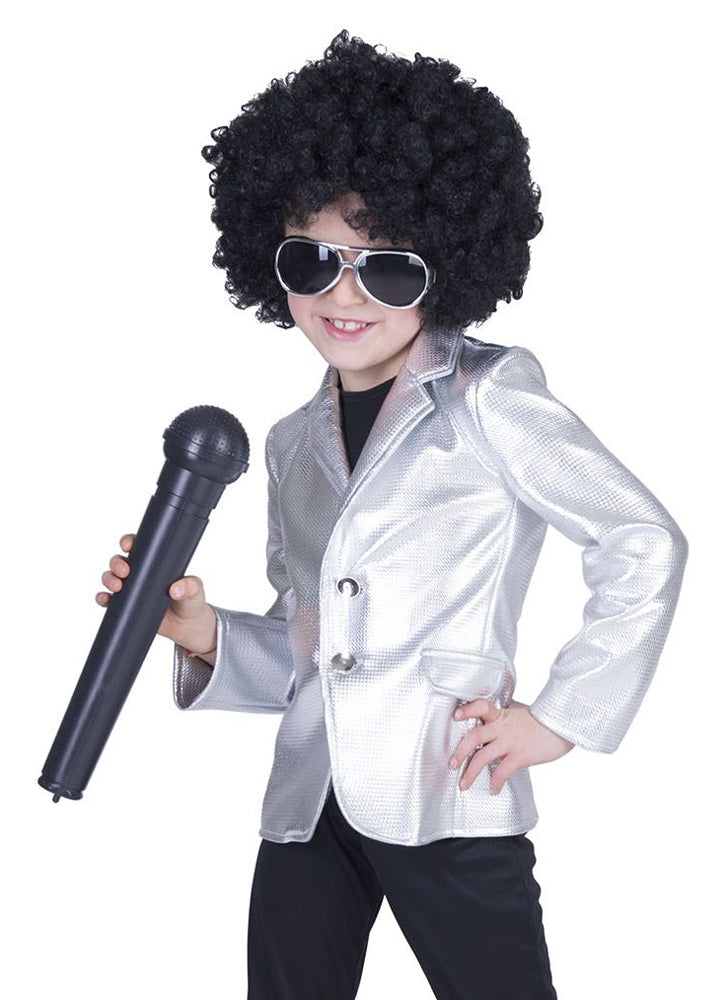 Disco Fever Metallic Jacke für Kinder - Silber