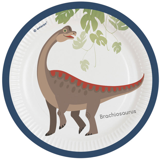 "Happy Dinosaurier" | Pappteller Ø23cm/8Stk.