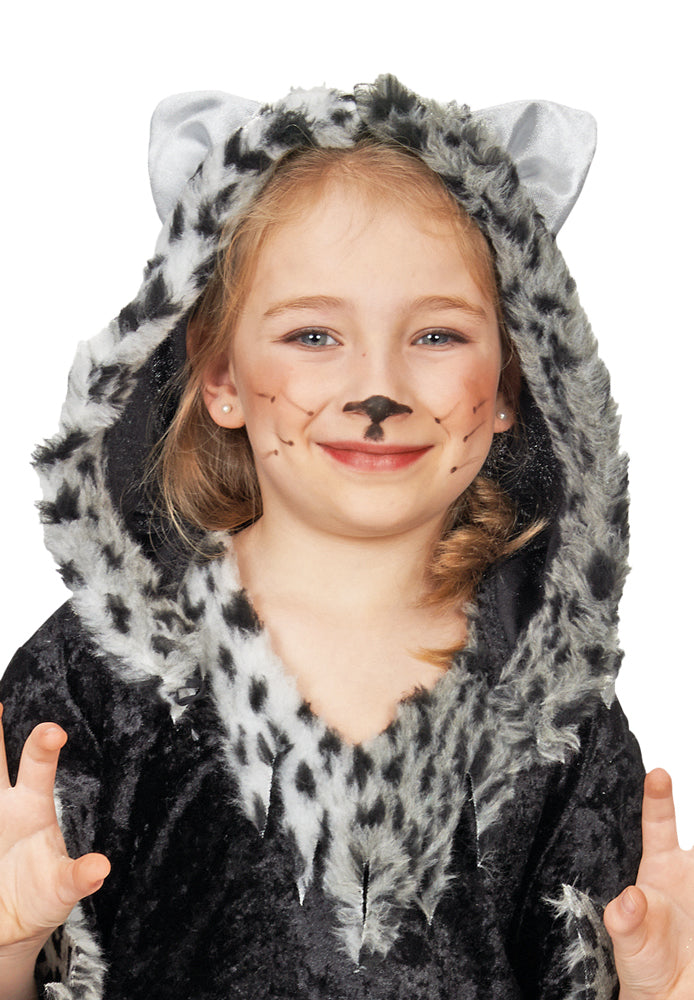Schwarze Leoparden Katze "Minka" Kostüm für Mädchen - Kinderkostüm Tierkostüm