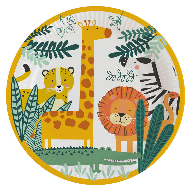 "Get Wild" Safari | Pappteller Ø22,8cm/8Stk.