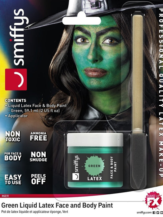Flüssiglatex mit Applikator 59,1 ml - Grün - Make Up