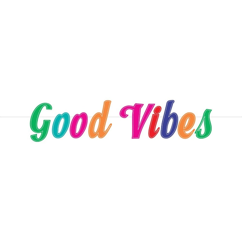 "Good Vibes" Partykette Filzgirlande - 167 x 15 cm