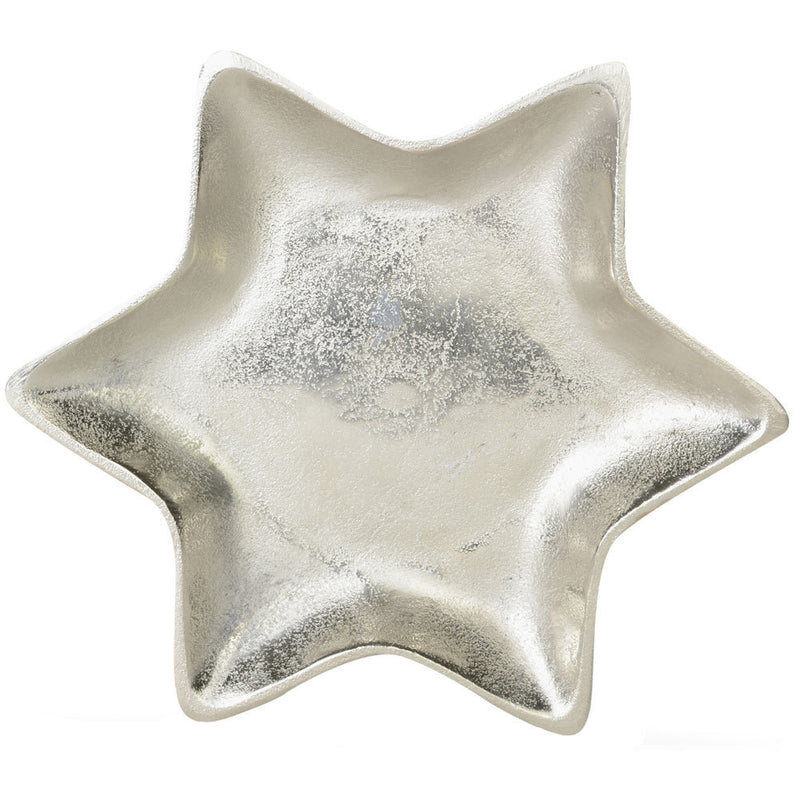 Riffelmacher Stern Dekoteller Ø 26cm aus Aluminium 70331 | Silber