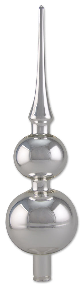 Thüringer Glasdesign Weihnachtsbaum Doppelspitze 31 cm - Silber - A036-0000-999