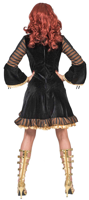 Steampunk Kostüm "Sally" für Damen - Schwarz Braun | Party Kleid