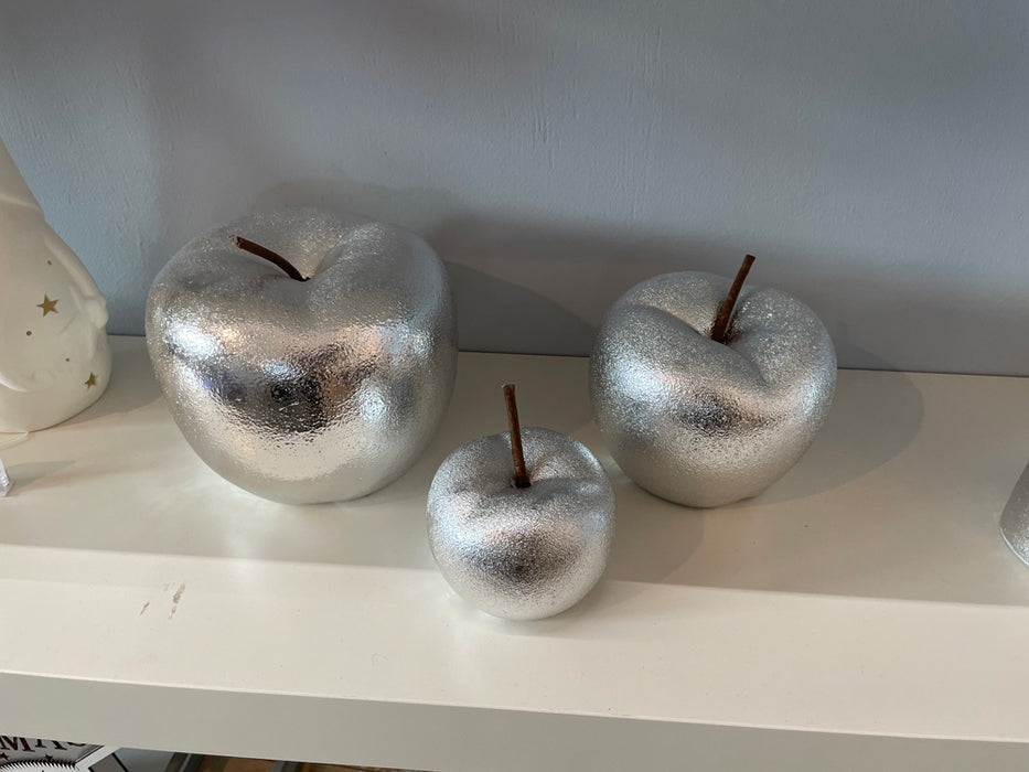 Riffelmacher Deko Apfel 70060 Silber | 8 cm