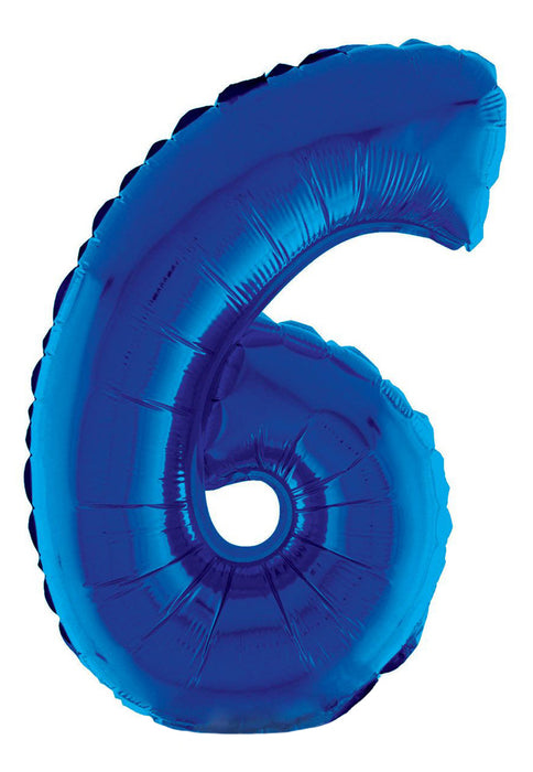 XXL Zahlen Folienballon 100 cm - Blau