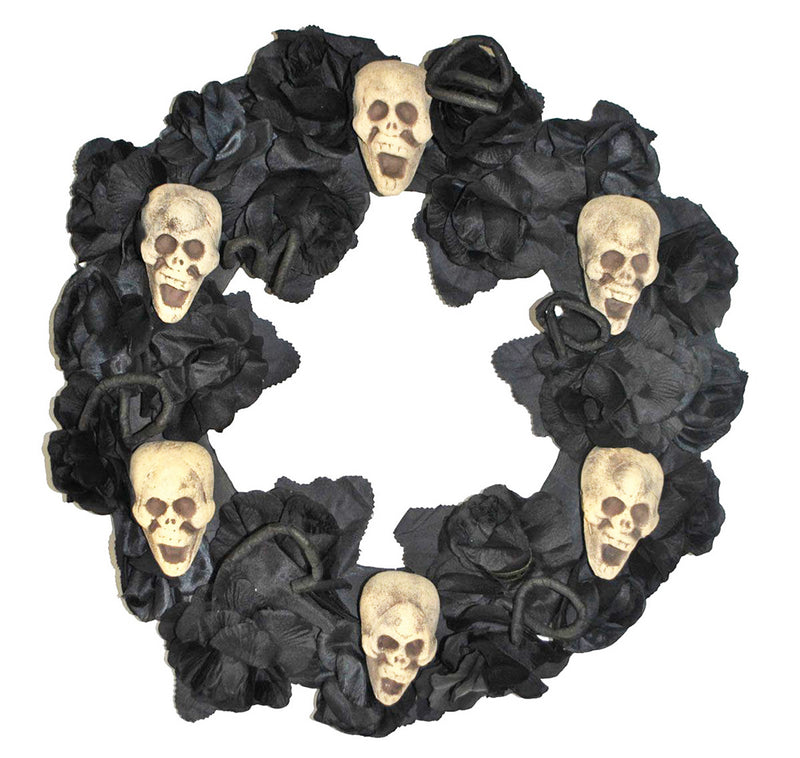 Rosenkranz Black Roses mit Totenköpfen