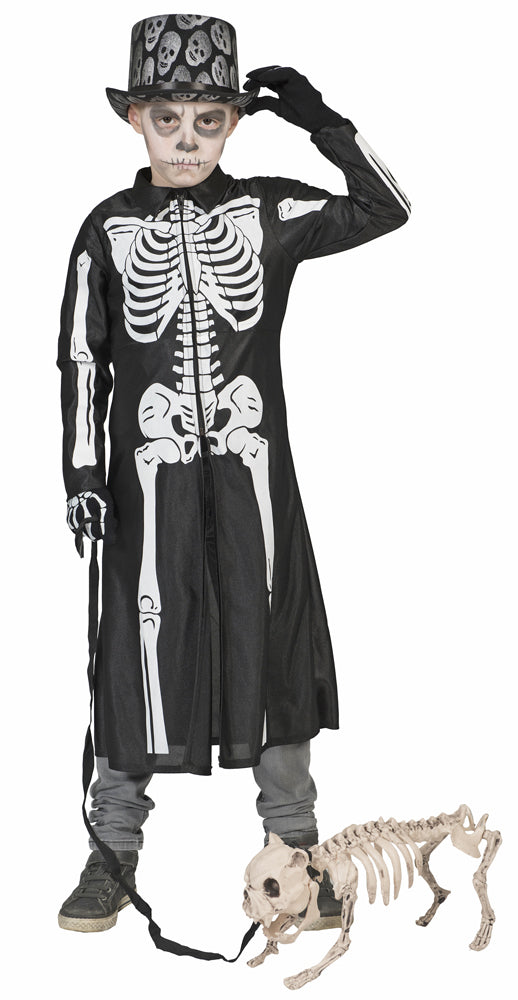 Gruseliger Skelett Hund mit Leine 40 x 20 cm | Halloween Dekoration